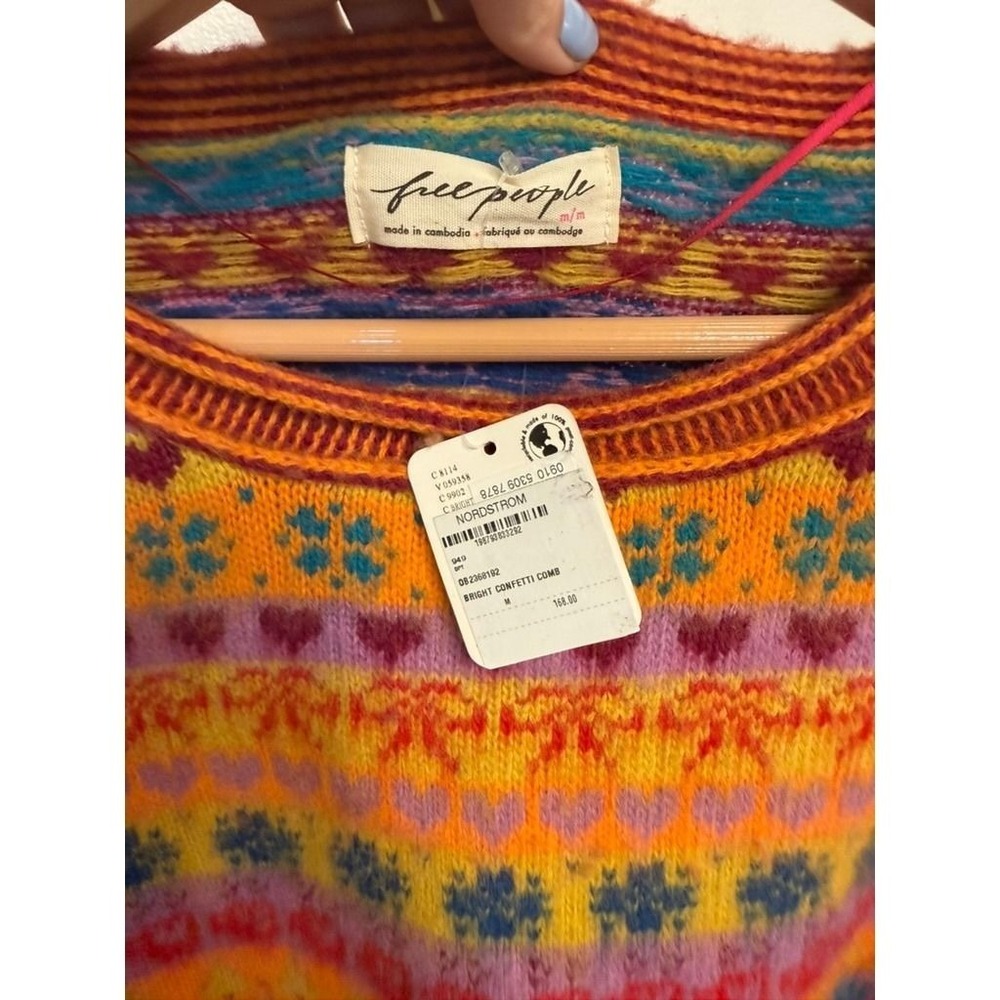 Free People, Favorite Things Sweater, Bright Confetti Combo, M, NWT, $168.00 - Picture 5 of 6